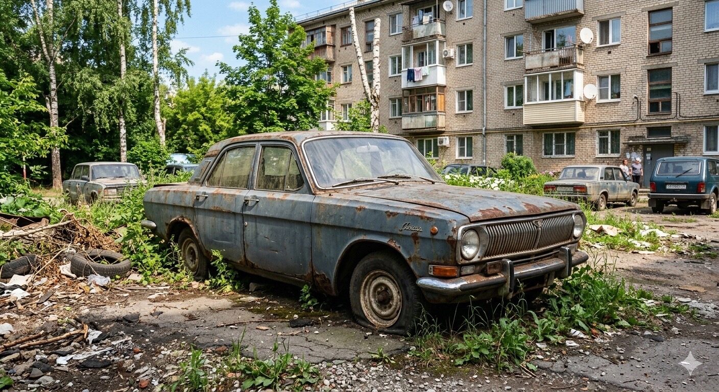 Что делать с брошенными (разукомплектованными) авто во дворе